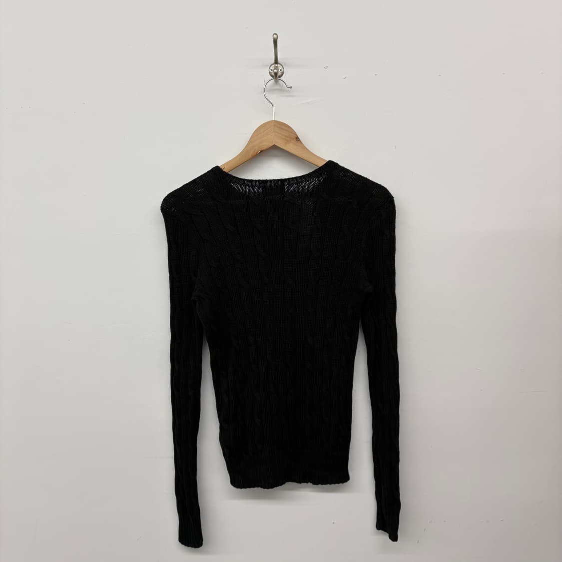 폴로 랄프로렌 블랙 꽈배기 니트 긴팔 여S 상품이미지4