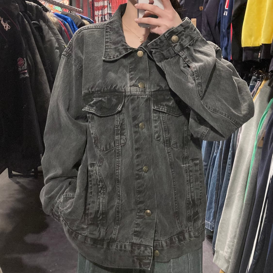 [IM] vtg 흑청 데님 자켓 상품이미지2