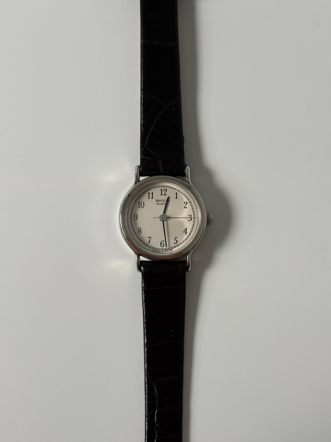 리코 1990년대 빈티지 시계 아라빅 인덱스 실버 쿼츠 여성 상품이미지3