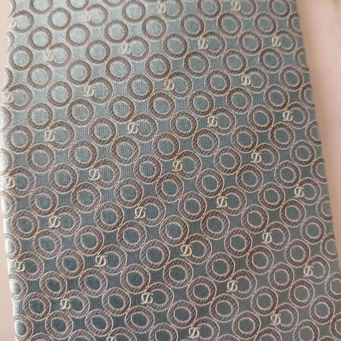 듀퐁 실크 스카이블루 서클 패턴 넥타이 8.5cm B등급 A18973 상품이미지7