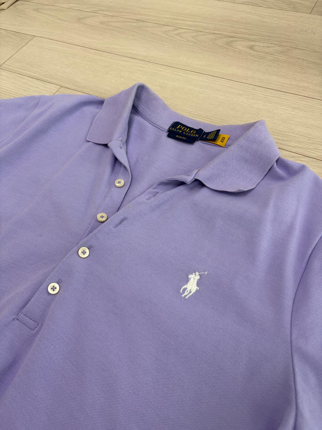 폴로 랄프로렌 슬림핏 라벤더 폴로셔츠 L 상품이미지1