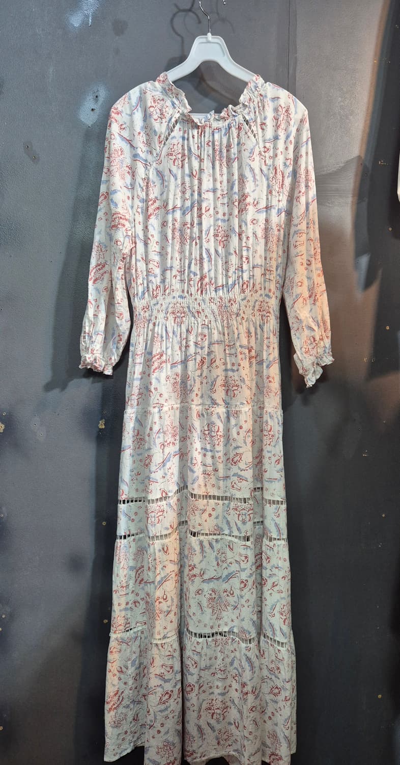 플라워 패턴 롱 원피스 55 66 상품이미지2