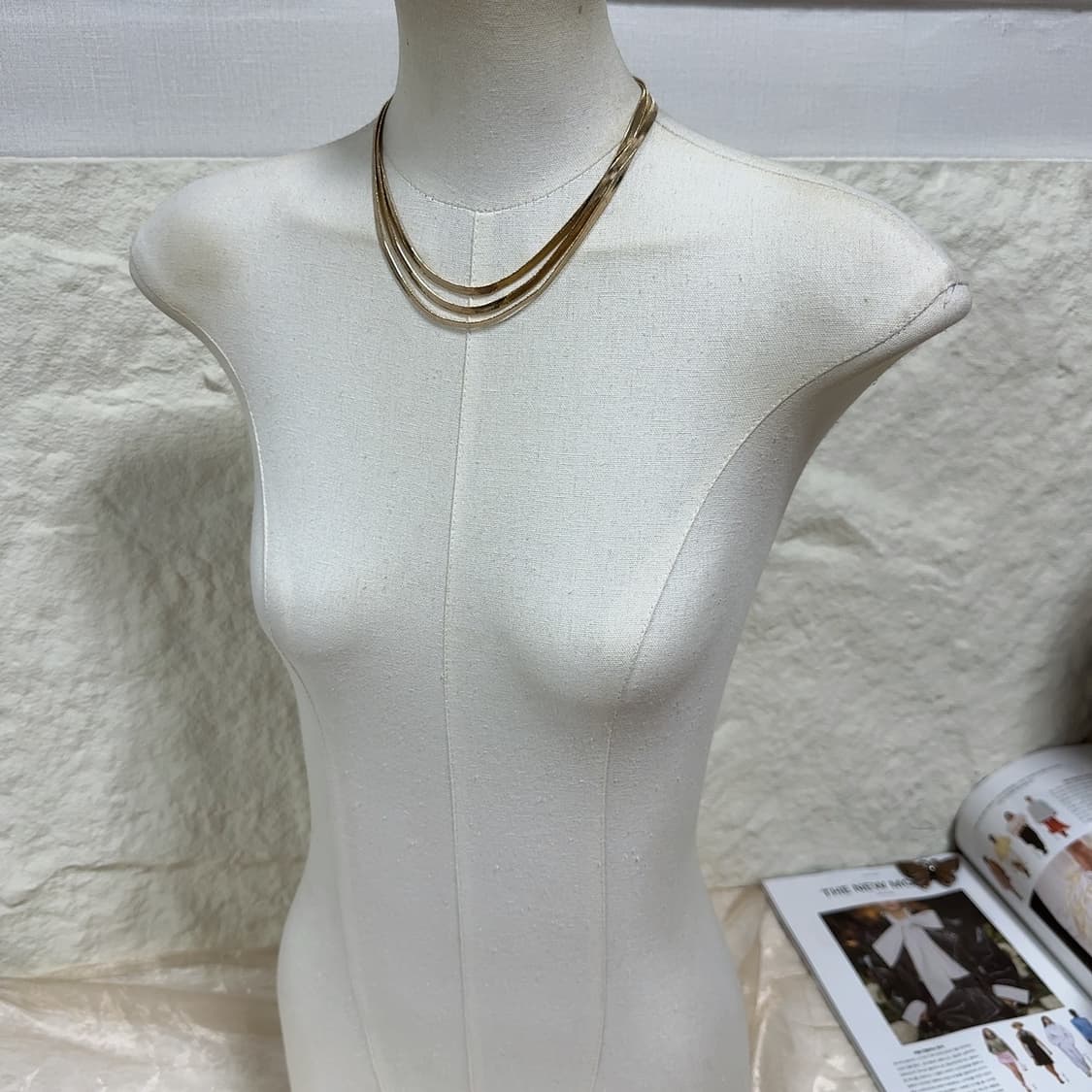 빈티지 레이어드 스네이크체인 목걸이 상품이미지1