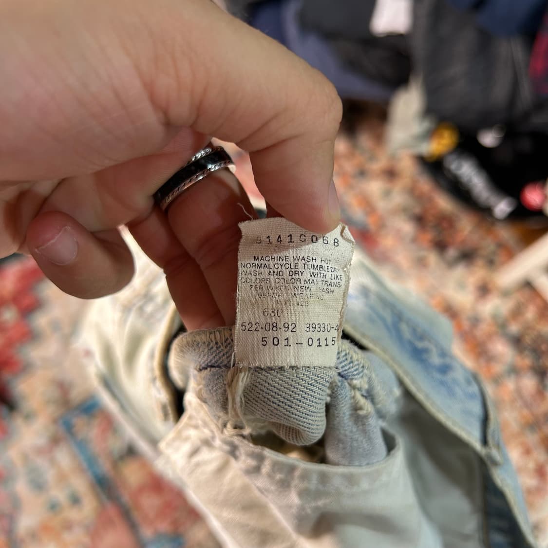 [34X32] 90s made in usa 리바이스501 디스 데님팬츠 상품이미지9