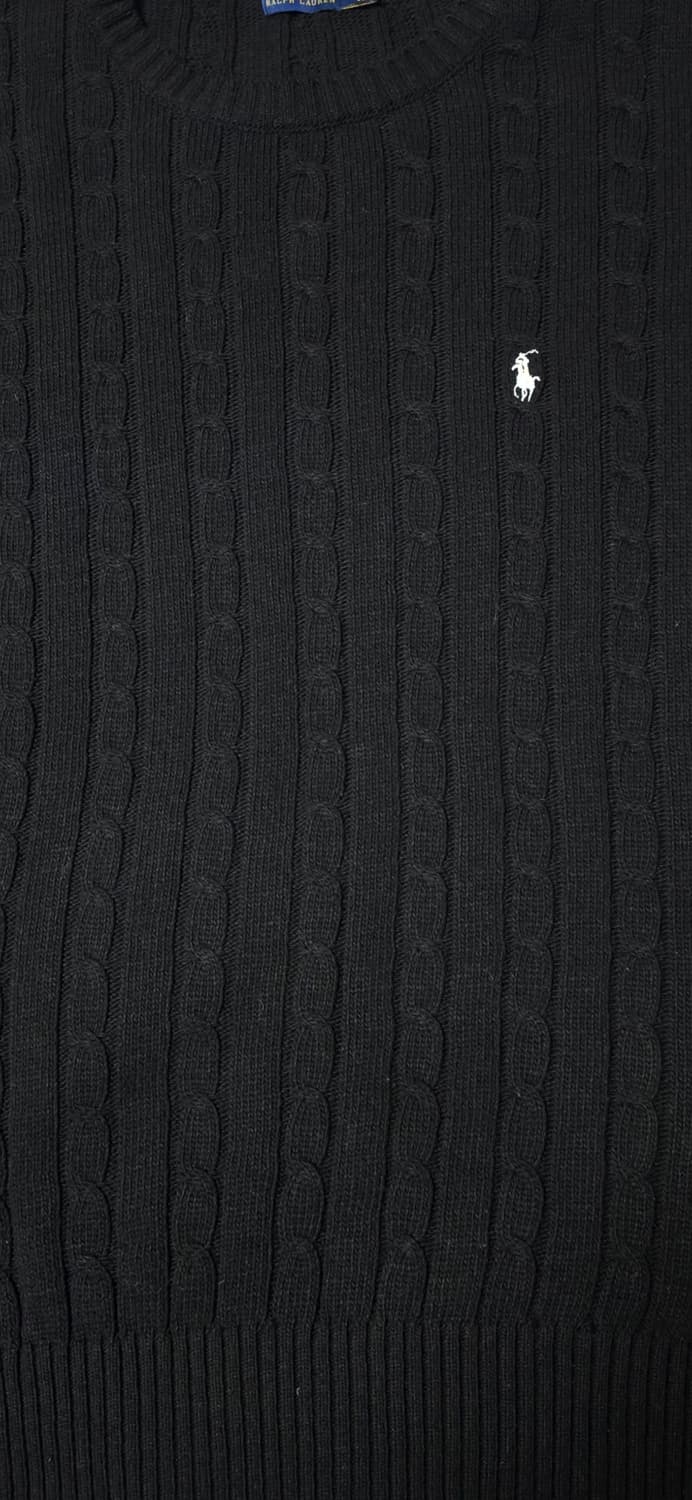 폴로 랄프로렌 꽈배기 니트 블랙 L 상품이미지5