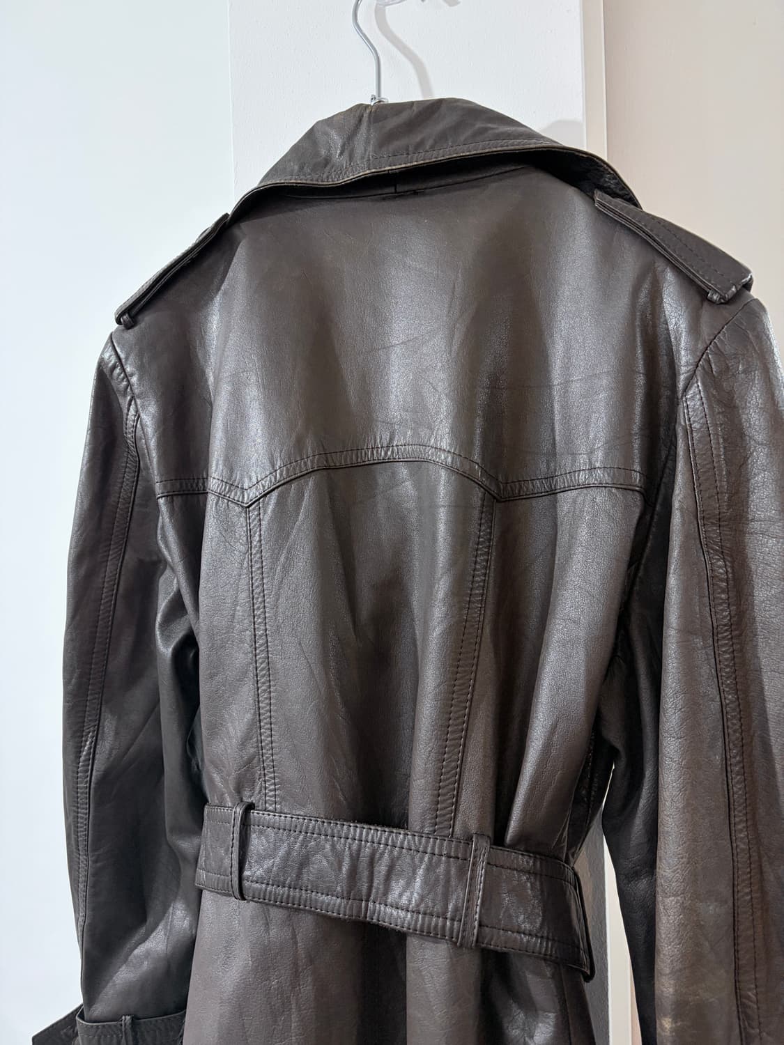 vintage leather coat 상품이미지6