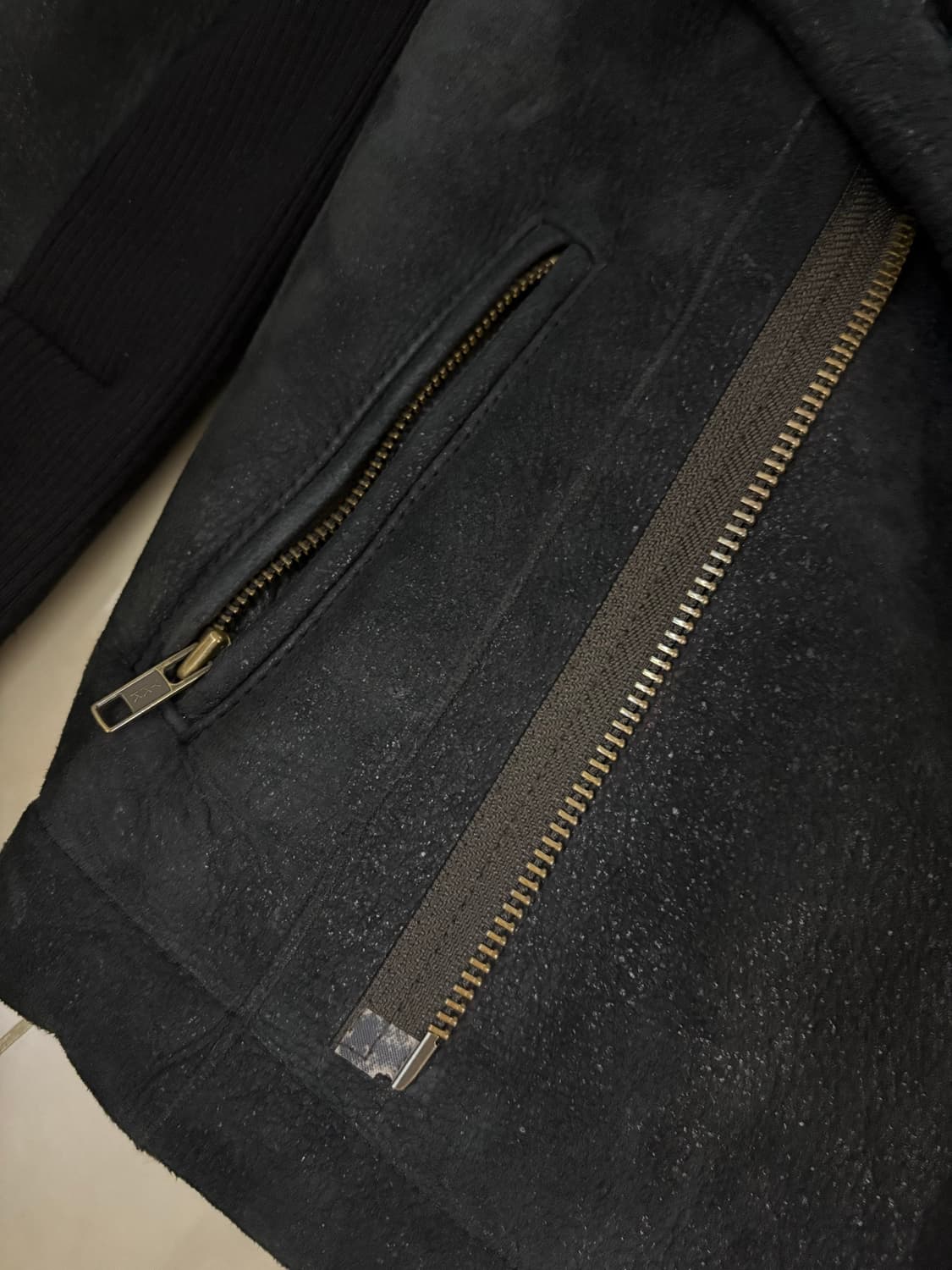 Vintage leather fur jacket 상품이미지3
