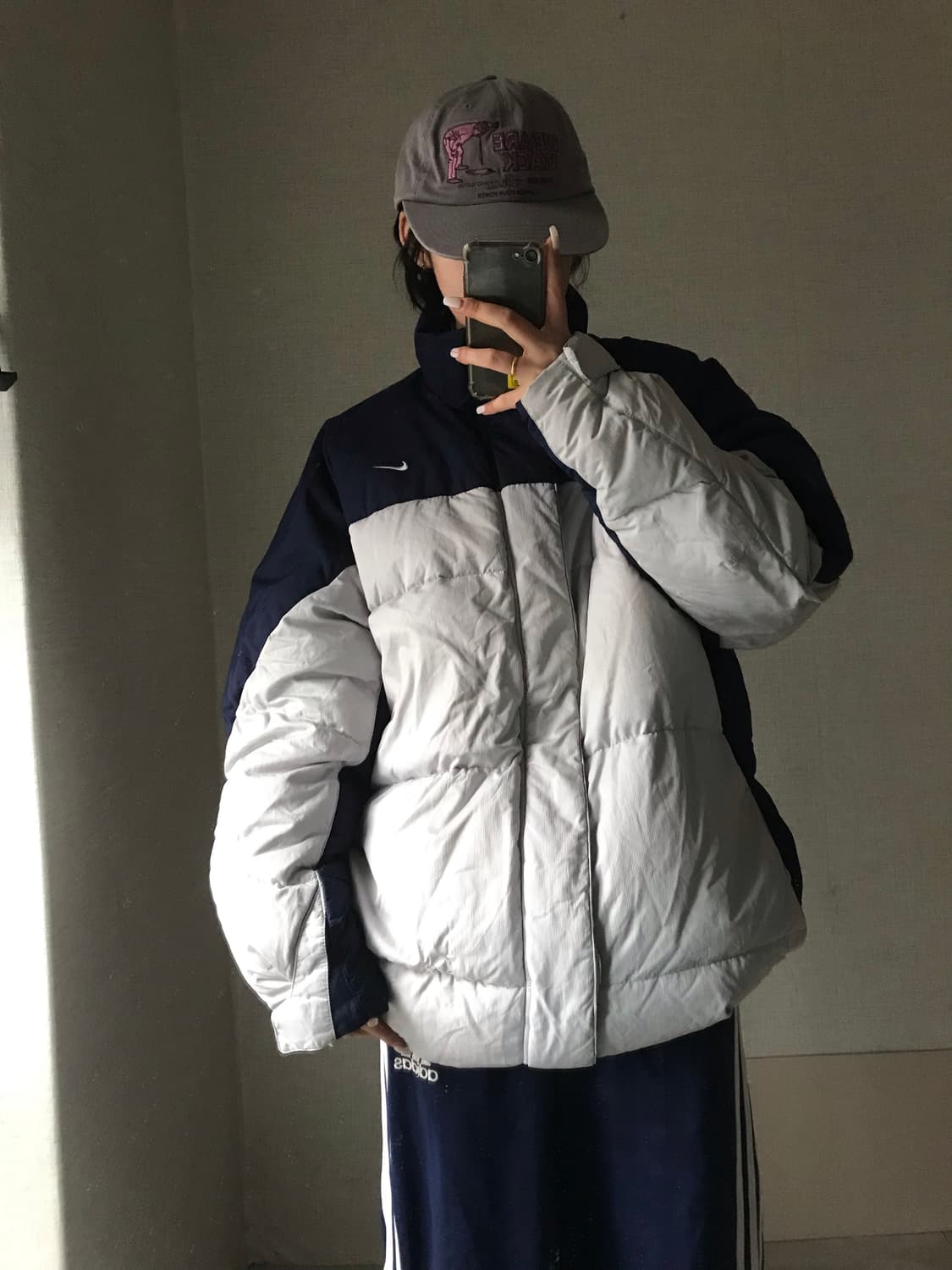 나이키 네이비 오버핏 패딩 상품이미지1