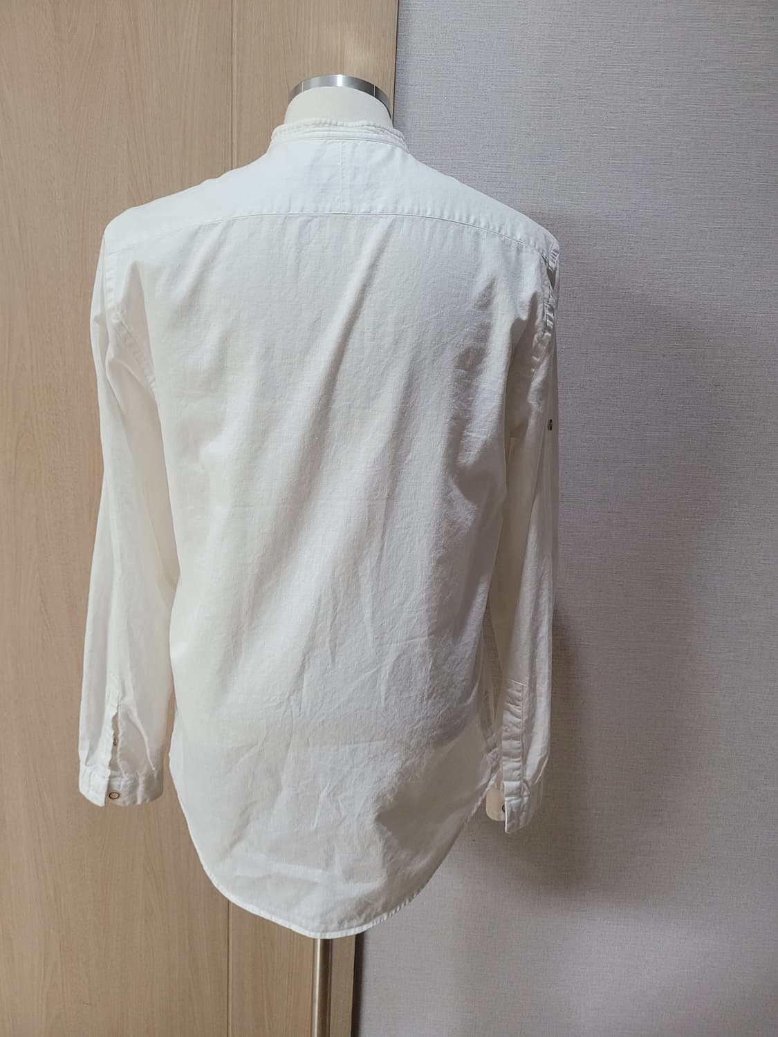 자라맨 ZARAMAN 린넨 헨리넥 셔츠 105 화이트 상품이미지6