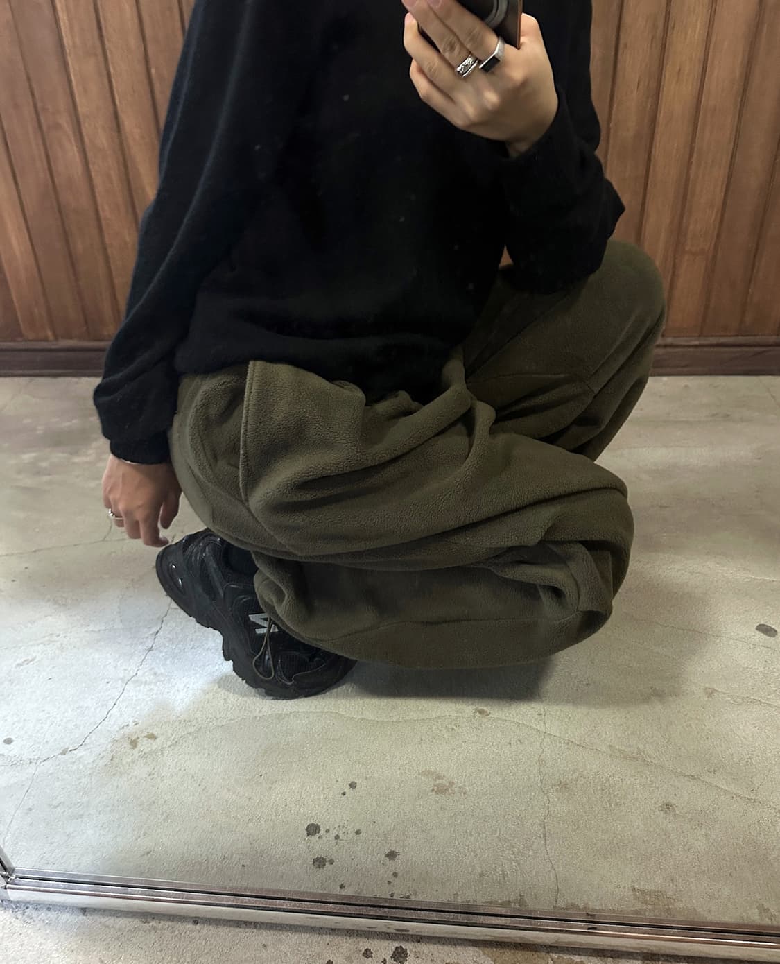 BEAMS fleece wide unisex pants 상품이미지1