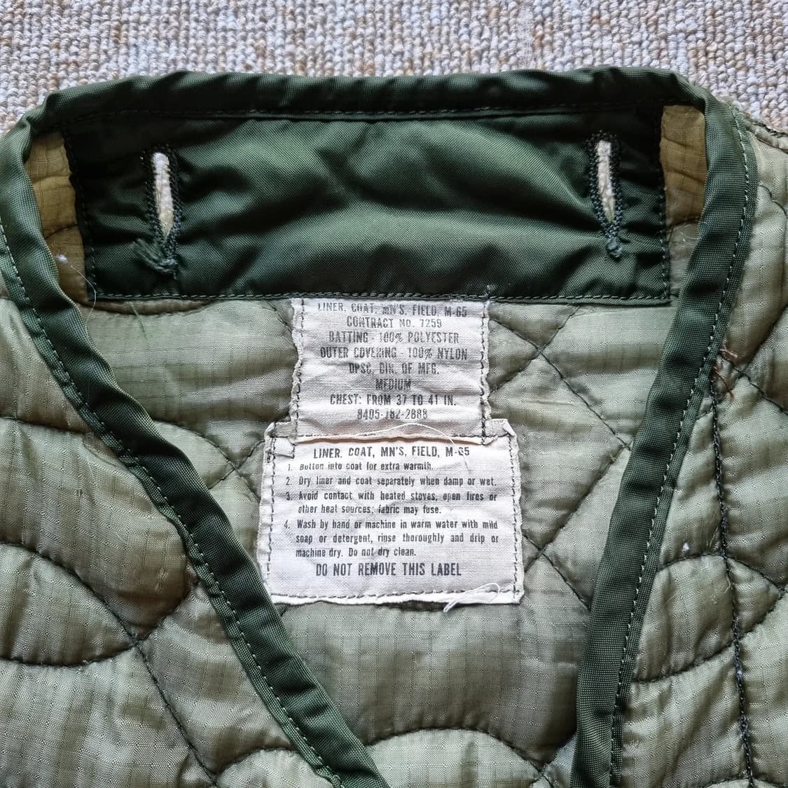 60s M65 Field Jkt Liner Baseball Quilted 상품이미지3