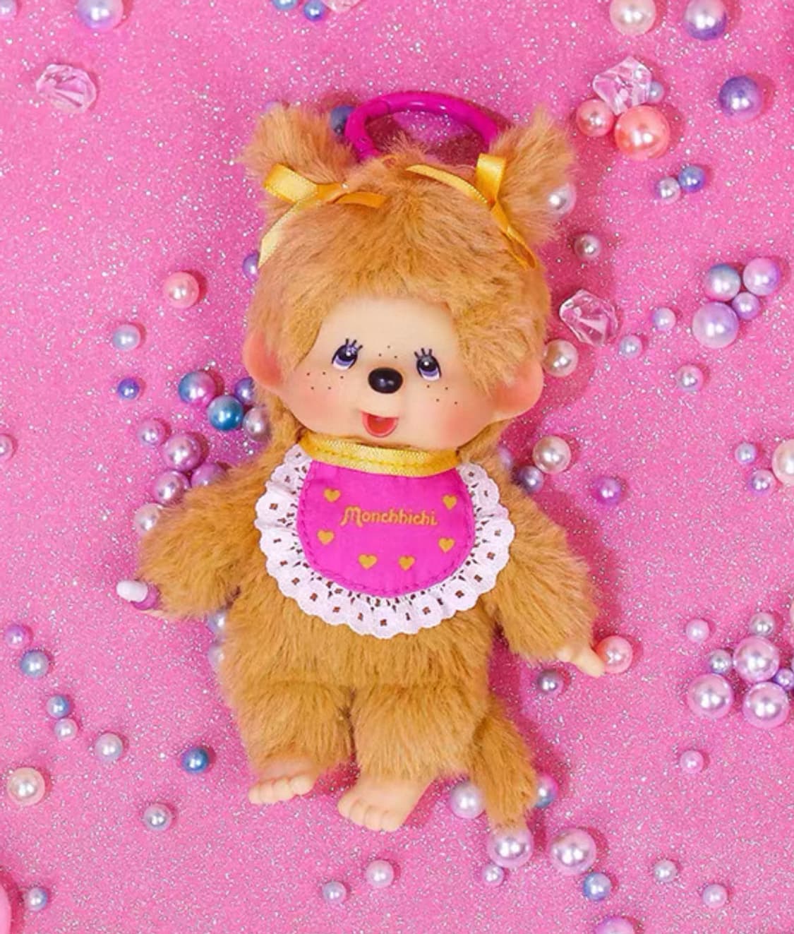 [새상품]신상 홍콩 몬치치 키링 양갈래 여아 금발 골드 상품이미지1