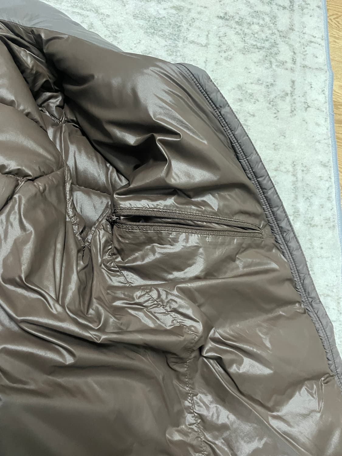 노스페이스 구스다운 롱패딩 갈색 90사이즈 상품이미지9