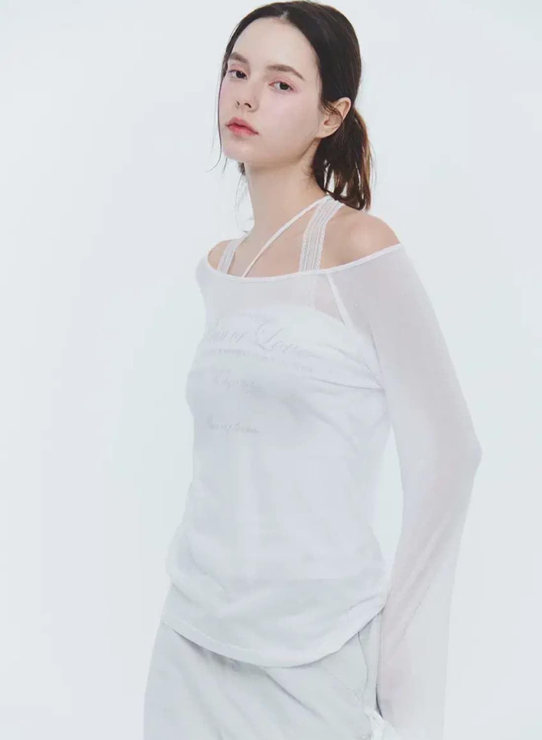 페인오어플레져 FOG LOOSE TOP 포그탑 화이트 상품이미지4