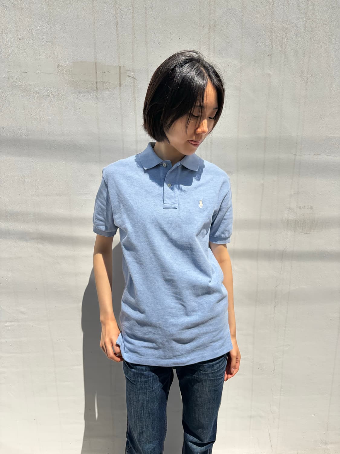 Polo Ralph Lauren 라이트 블루 카라 반팔 티셔츠 S 상품이미지2