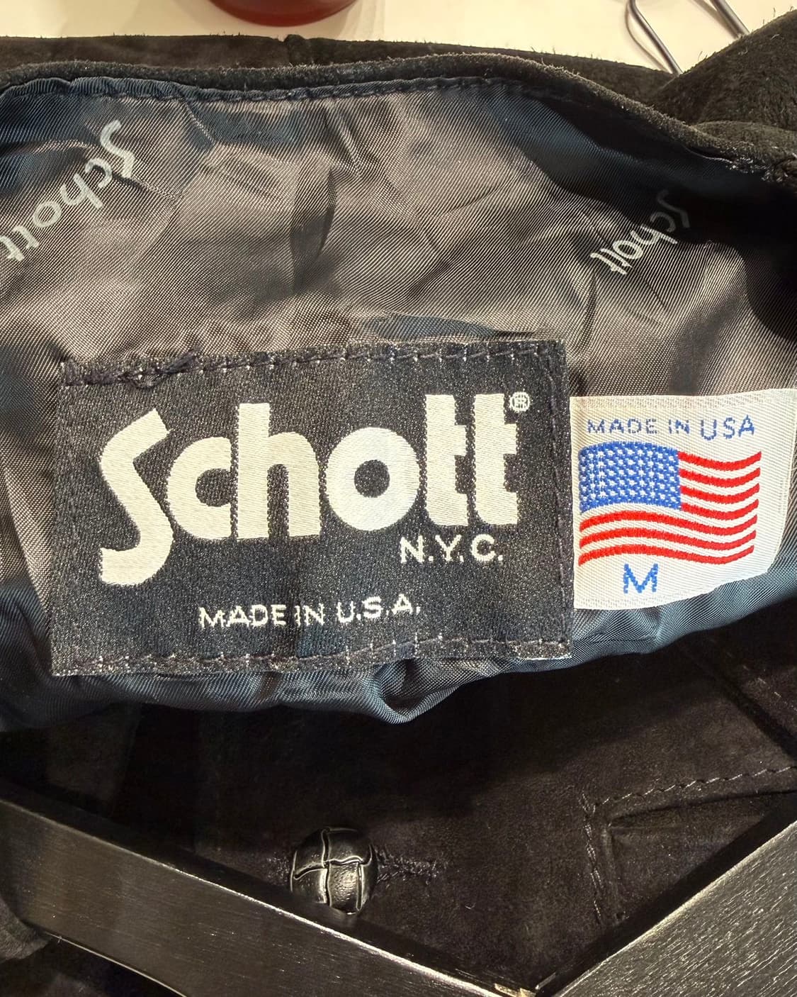 쇼트 블랙 스웨이드 퍼펙토 레더 베스트 상품이미지7