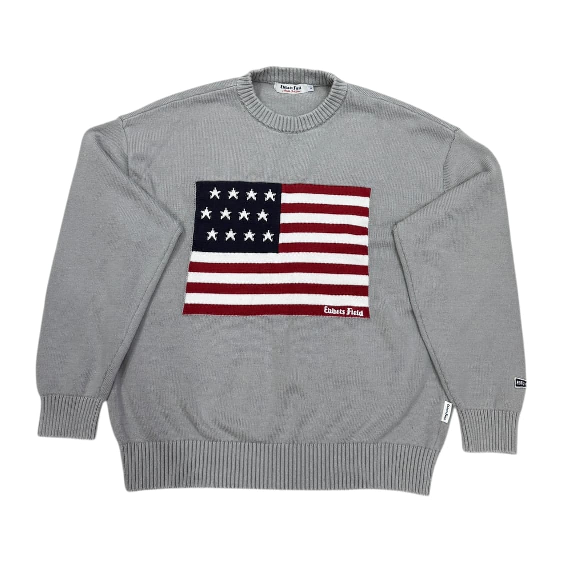 이벳필드 성조기 코튼 니트 그레이 M 상품이미지1