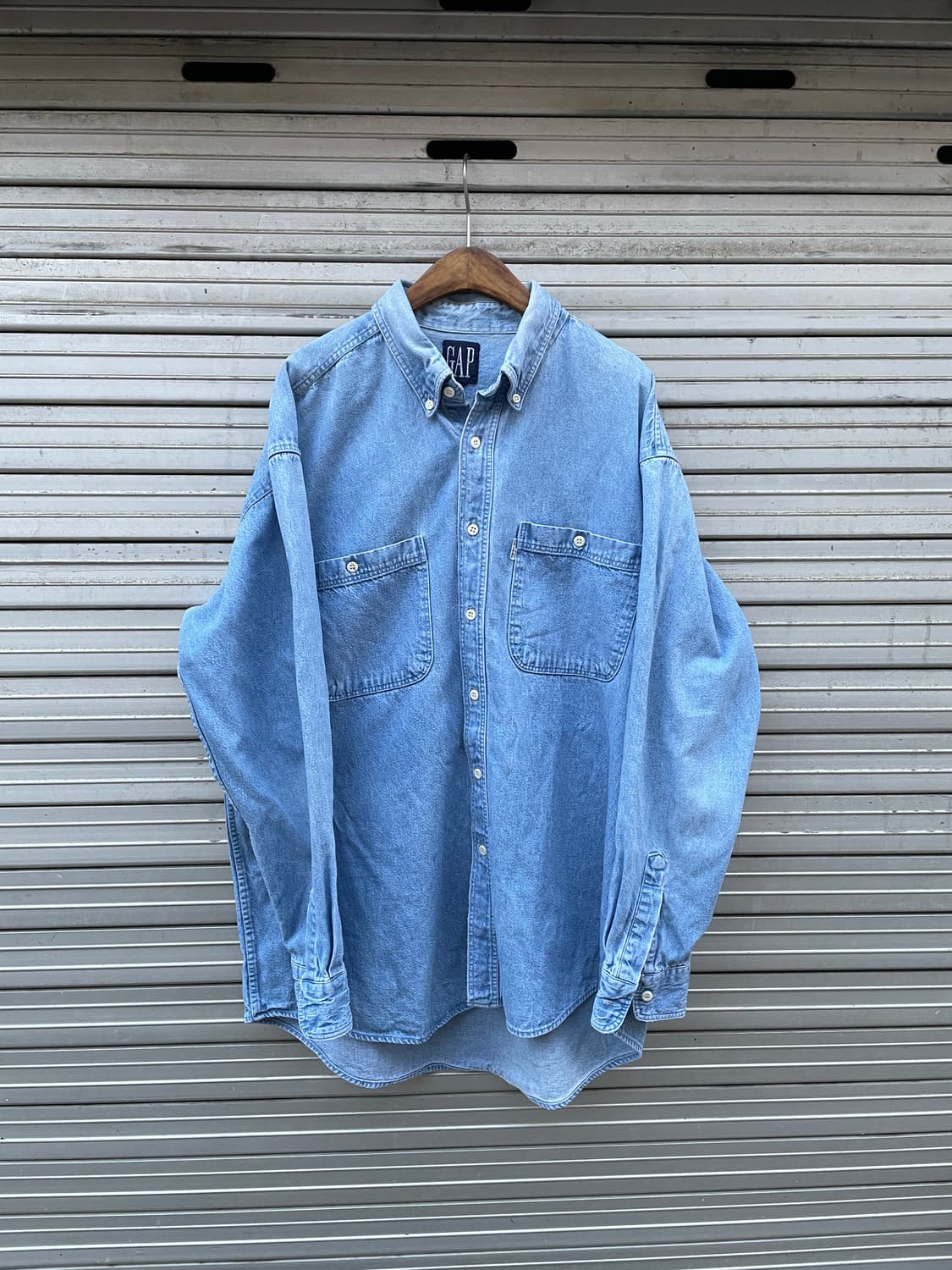 90-00s Old GAP Denim OCBD Shirt 상품이미지2