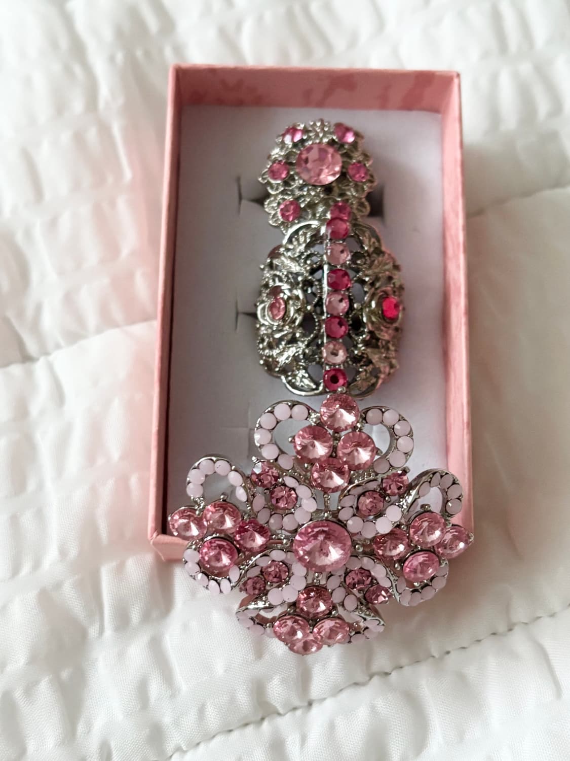 핑크 스왈 반지 3개 일괄 판매 상품이미지1