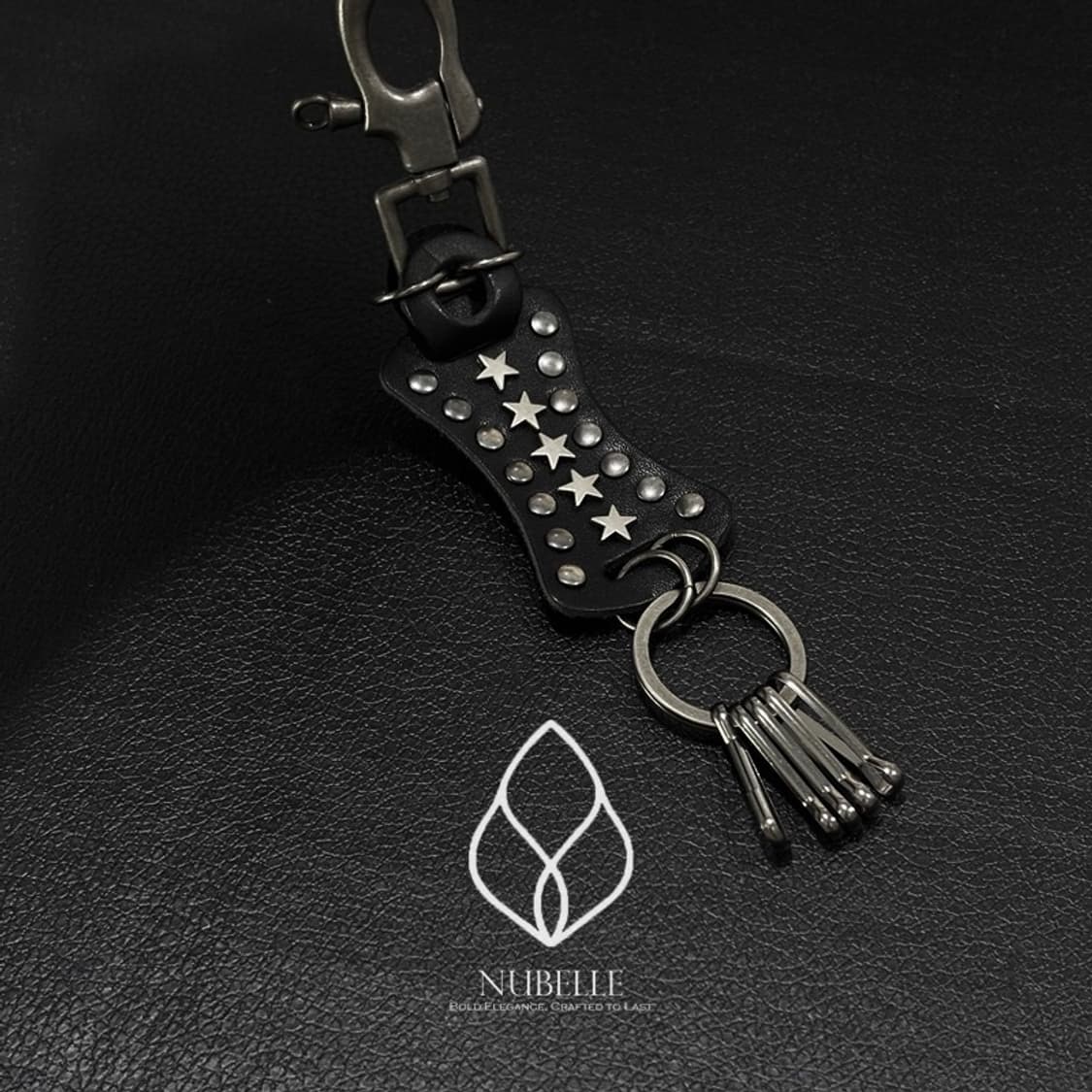 🌗 Star leather keyring / 빈티지 스타 가죽 키링 상품이미지3