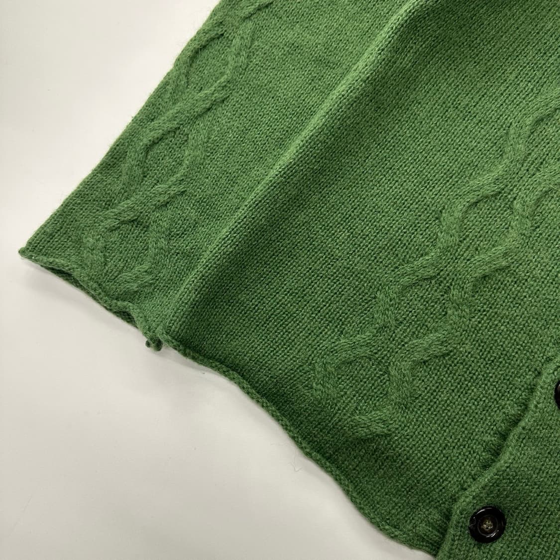 Diesel 디젤 모헤어 알파카 그린 더블 카라 케이블 상품이미지6