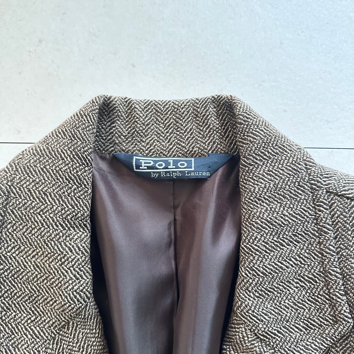 90s 폴로 랄프로렌 헤링본 트위드 3버튼 자켓  상품이미지2