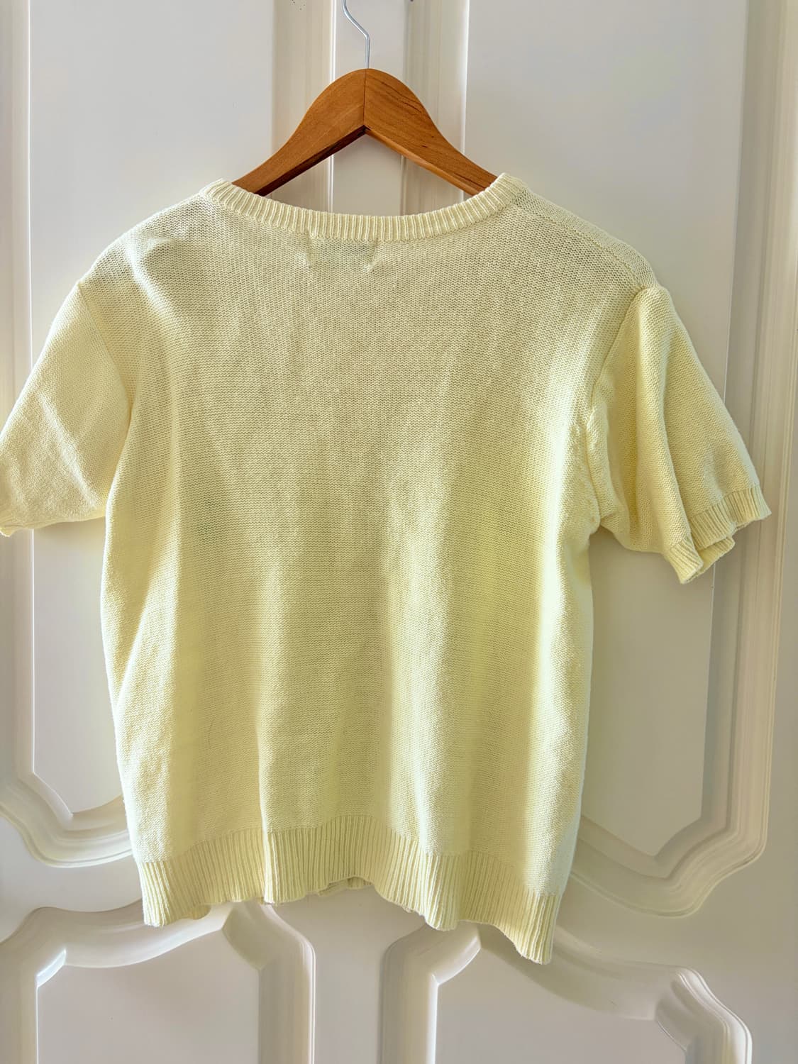 빈티지 자수 레몬 반팔 니트 상품이미지4