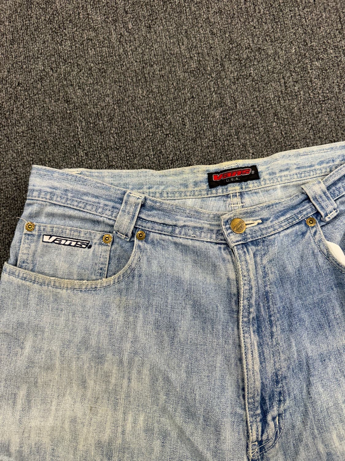 OS)Vans U.S.A 빈티지 연청 버뮤다 데님 팬츠 상품이미지5