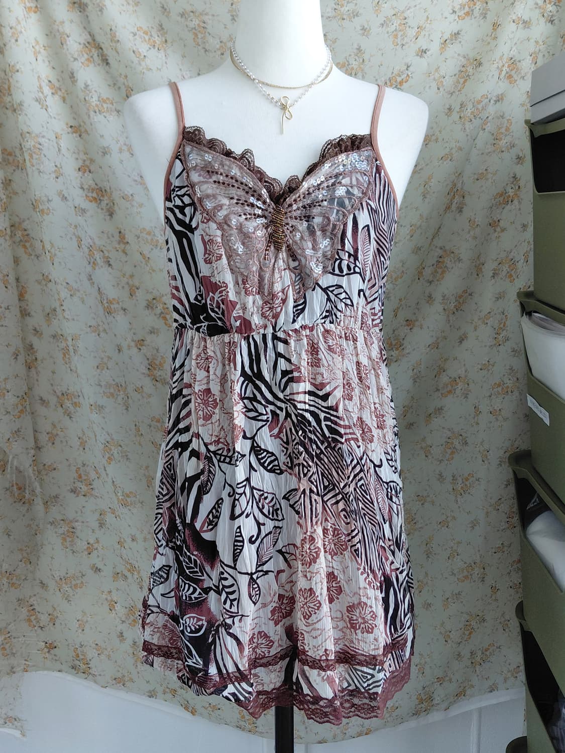 [빈티지] 패턴 나시 원피스 빈티지 스타일 상품이미지2