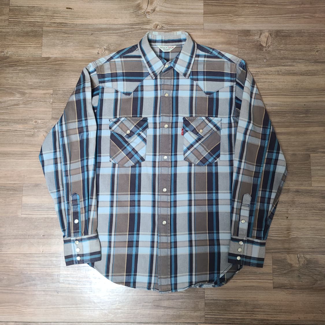 [L 100] 리바이스 일본판 레드탭 빈티지 웨스턴 체크 긴팔 셔츠 남방 상품이미지2