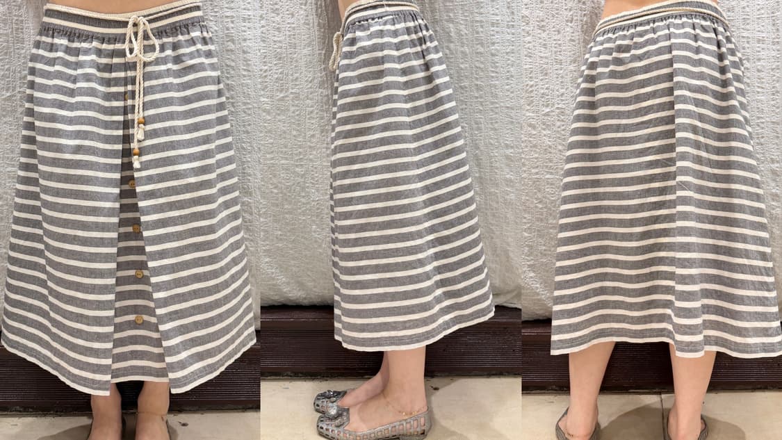 Soft stripe midi skirt 상품이미지5