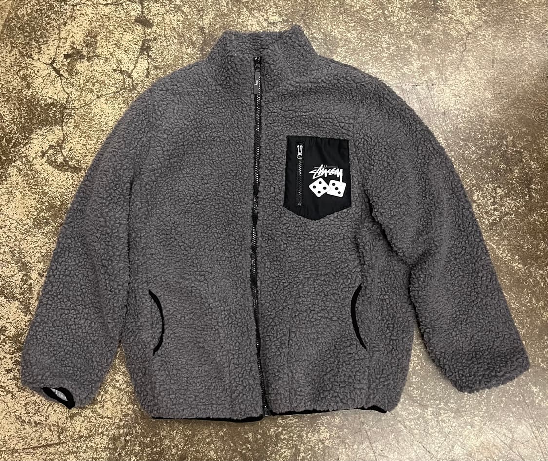 스투시 다이스 후리스 자켓 그레이 상품이미지1
