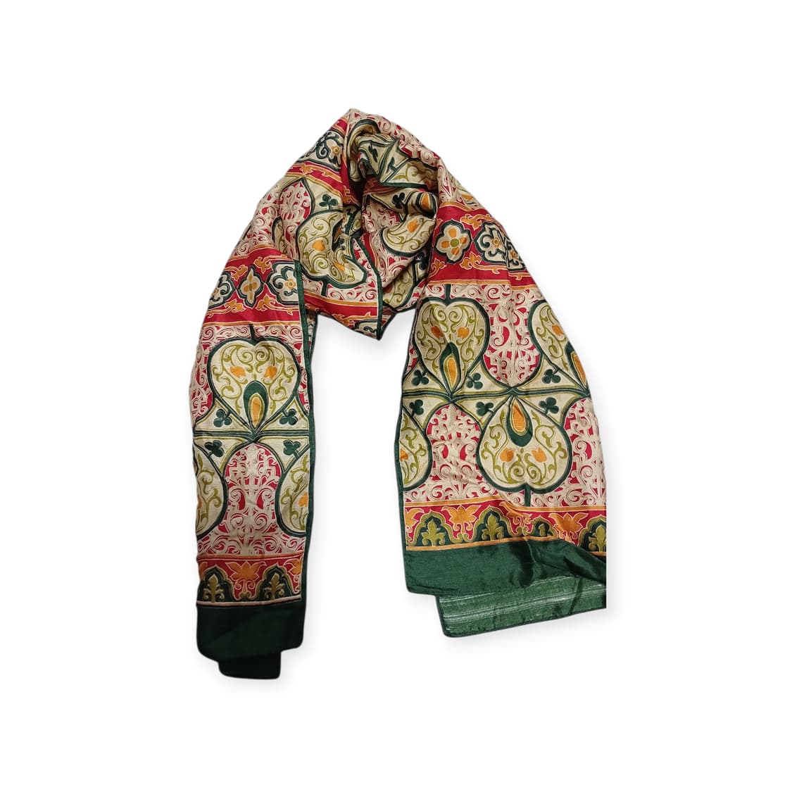 모리걸 에스닉 크로바 실크 미디 스카프  상품이미지1