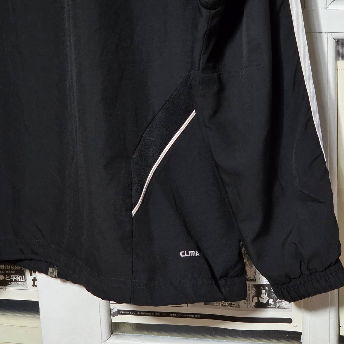 아디다스 블랙 삼선 라인 바람막이 상품이미지8