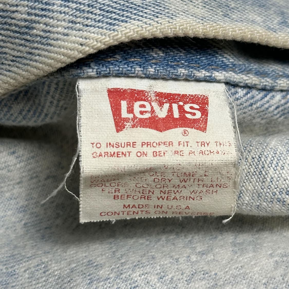 리바이스 오리지널 usa 워싱 트러커 데님자켓 (L) 상품이미지8