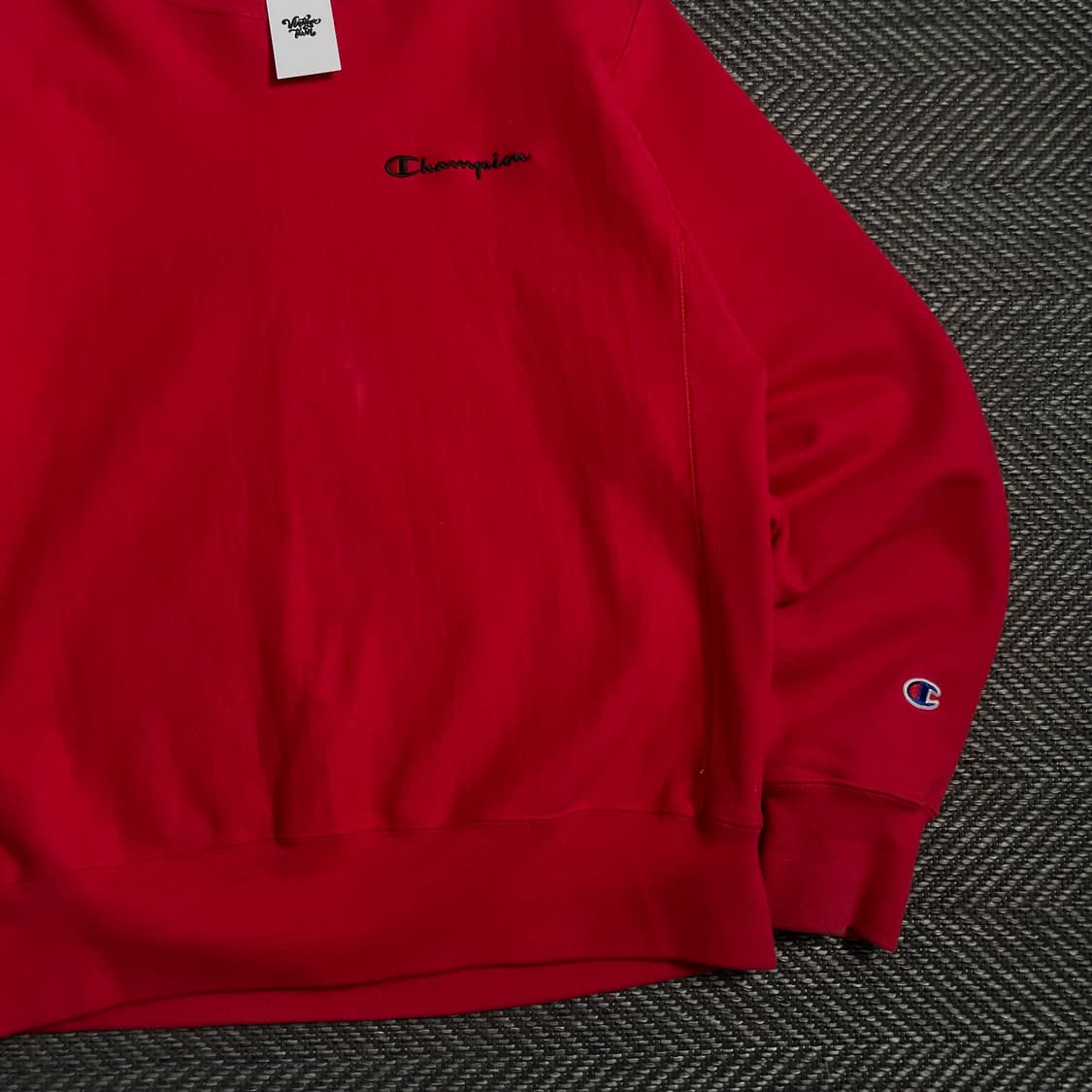 챔피온 리버스위브 미니멀 레드 스웻 셔츠o 3974 상품이미지2
