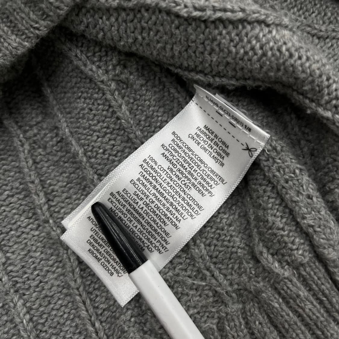 폴로 랄프로렌 네이비포니 그레이 꽈배기 니트 XL 상품이미지5