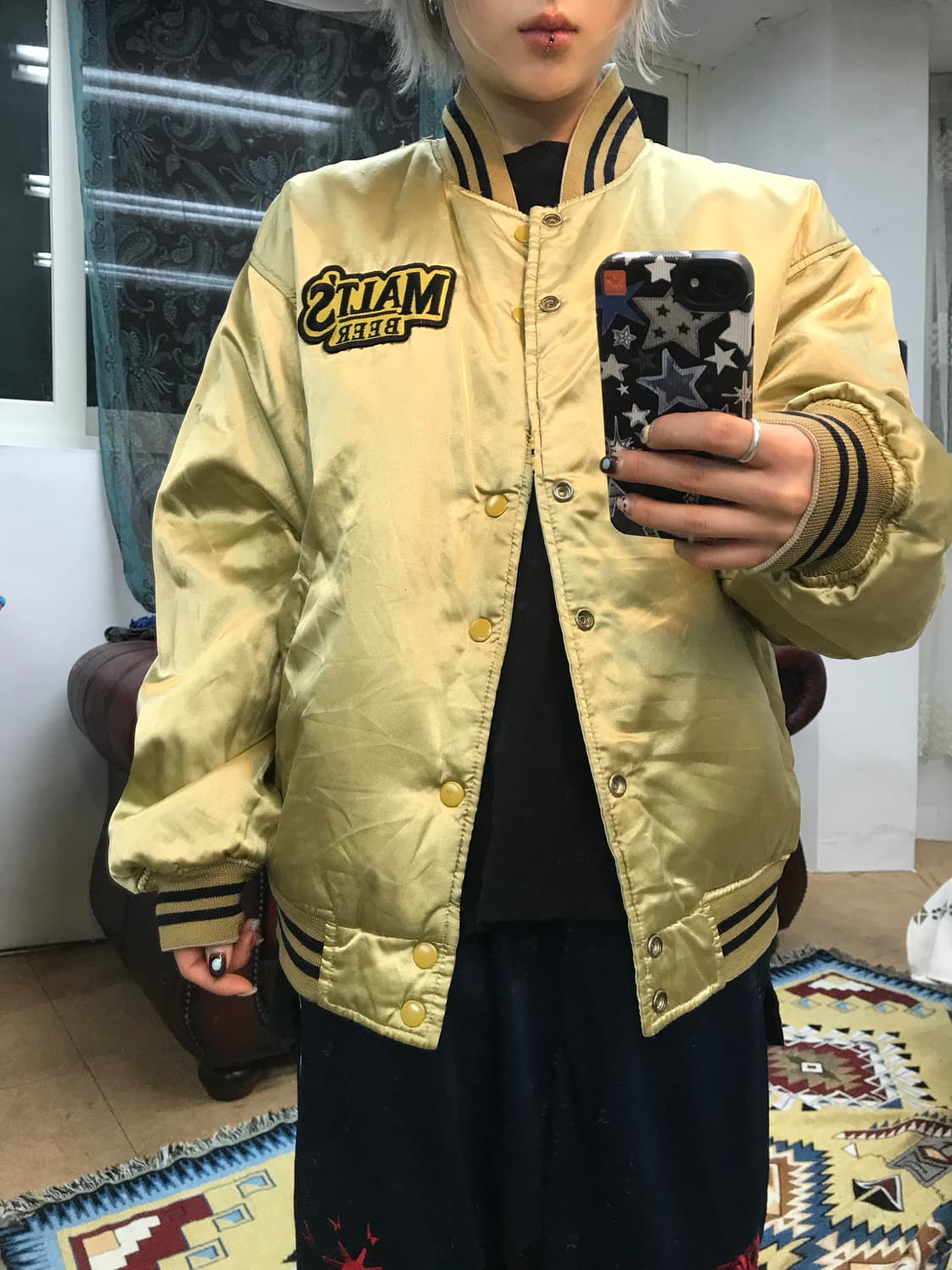 MALT’S 올드스쿨 리버시블 스트라이프 바시티자켓  상품이미지3