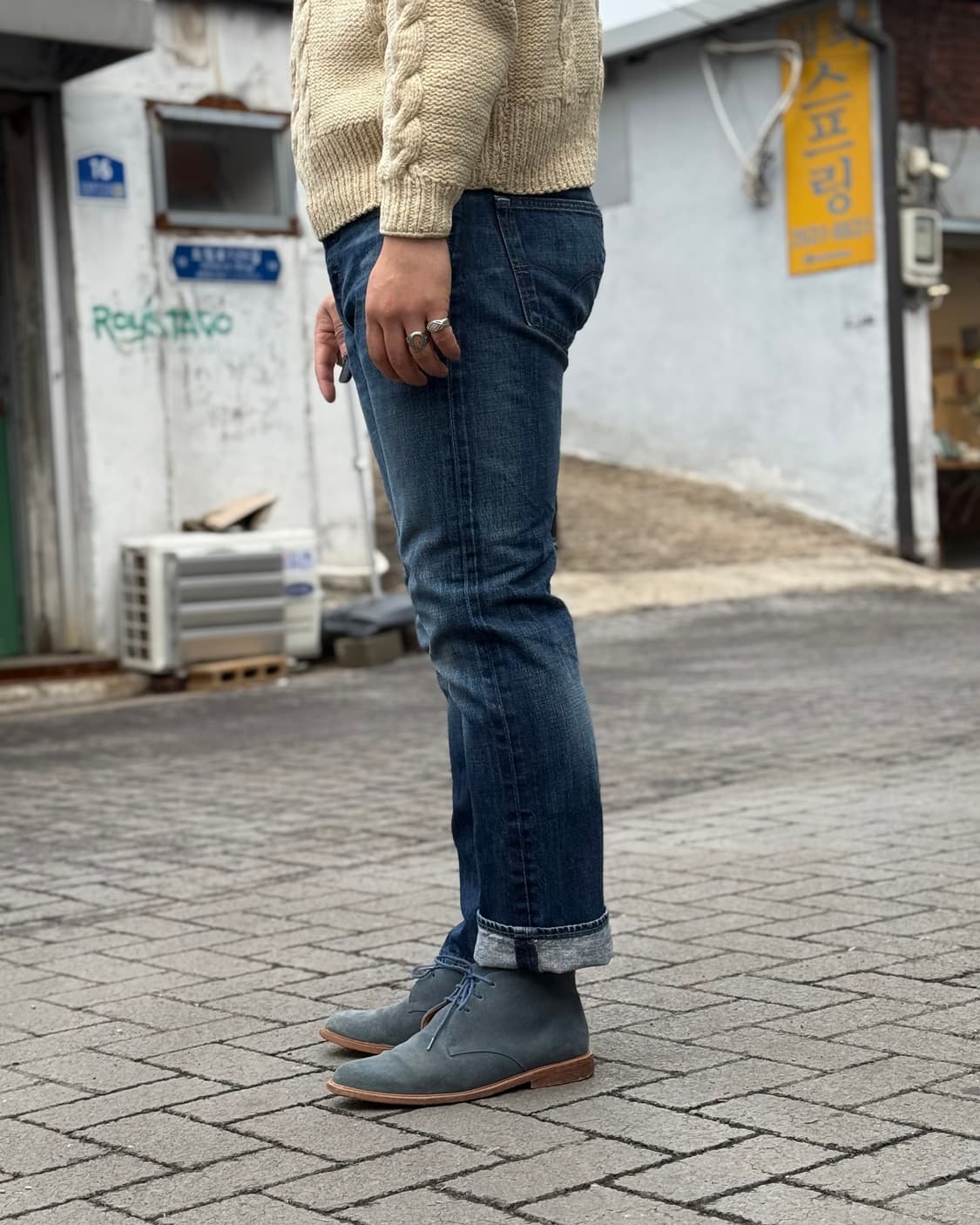 리바이스 501 스트레이트 핏 데님 팬츠 34 상품이미지9