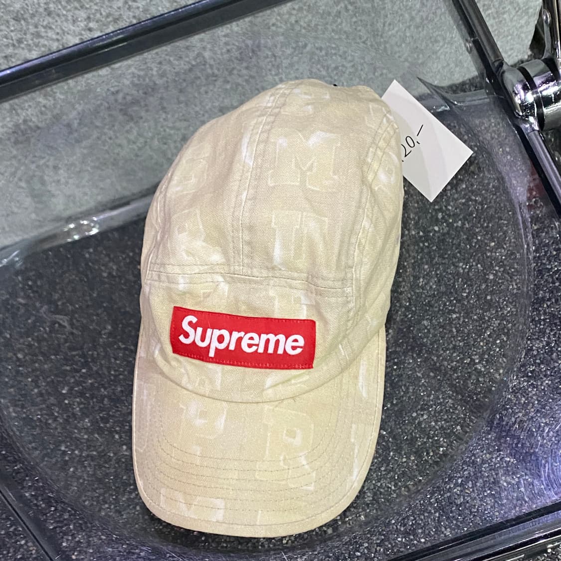 슈프림 베이지 블록 캠프캡 B3870 상품이미지2
