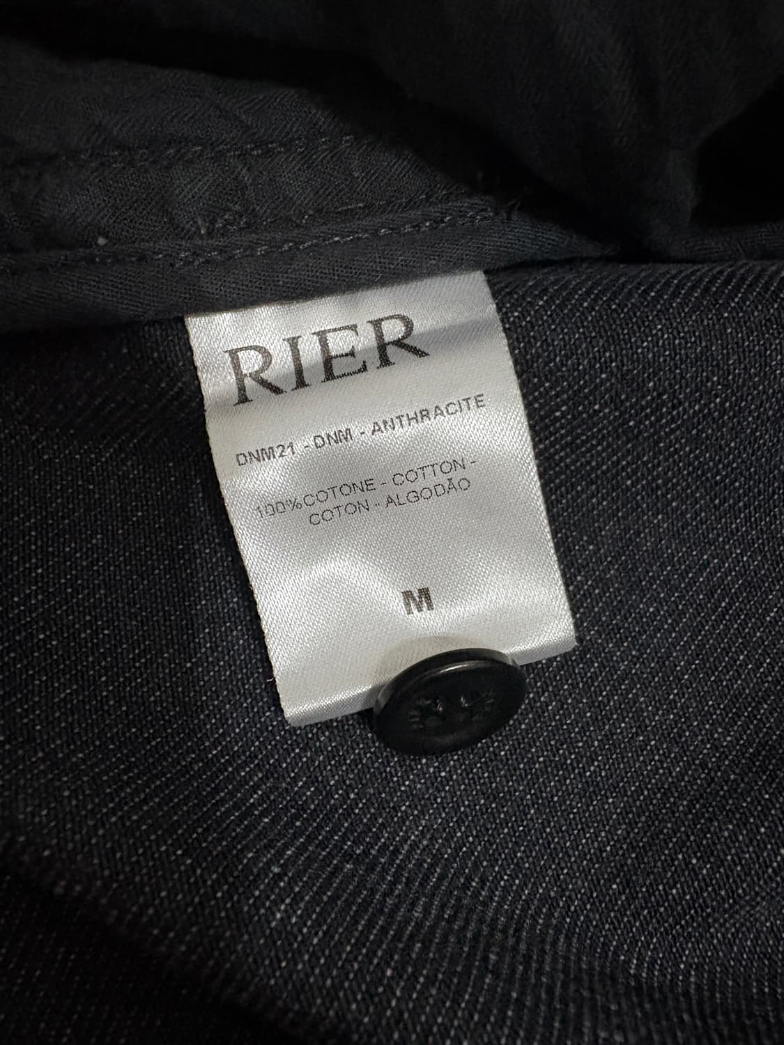 리에르 RIER / 워시드 데님 트라우저 앤트러사이트 / M 상품이미지7