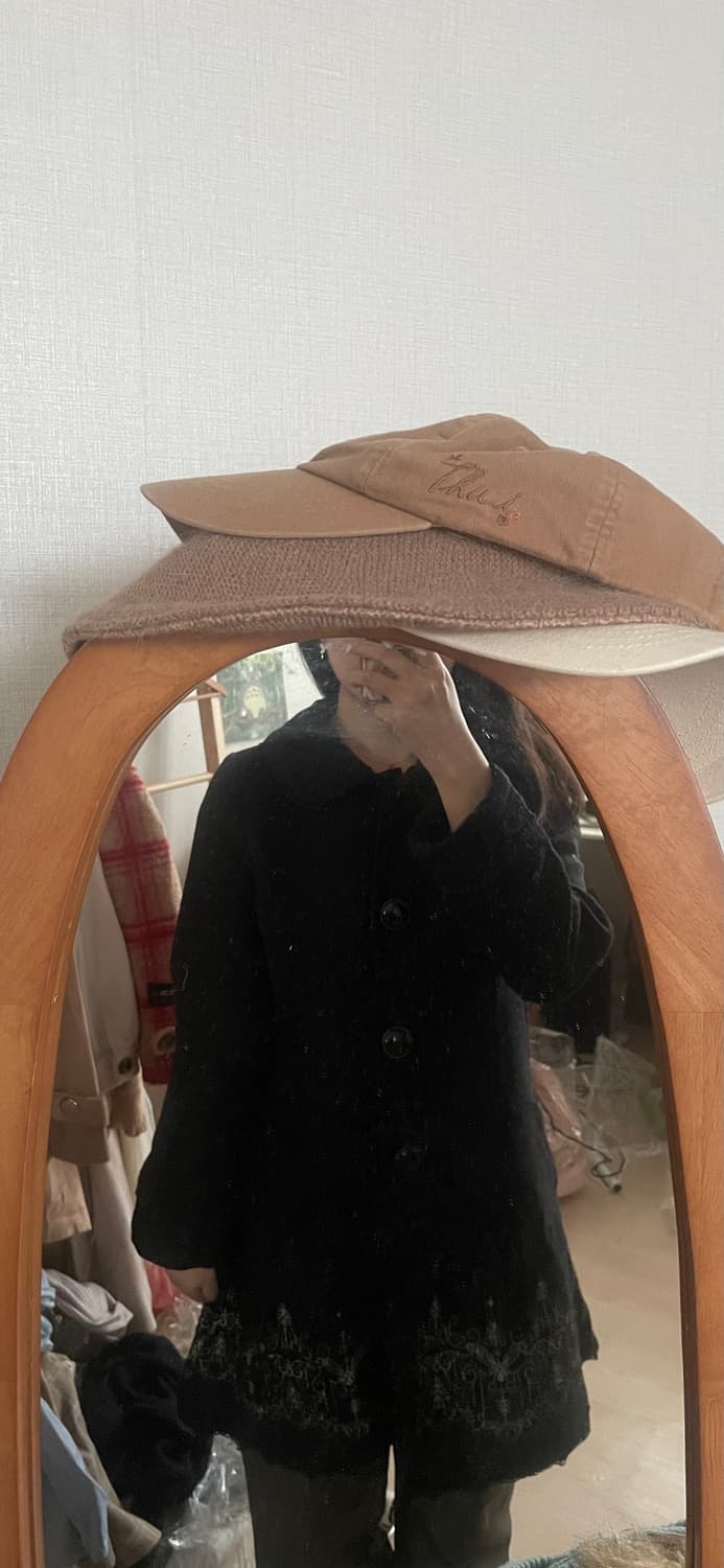 모리걸 빈티지 엑시즈팜 블랙 롱 코트🖤 상품이미지4