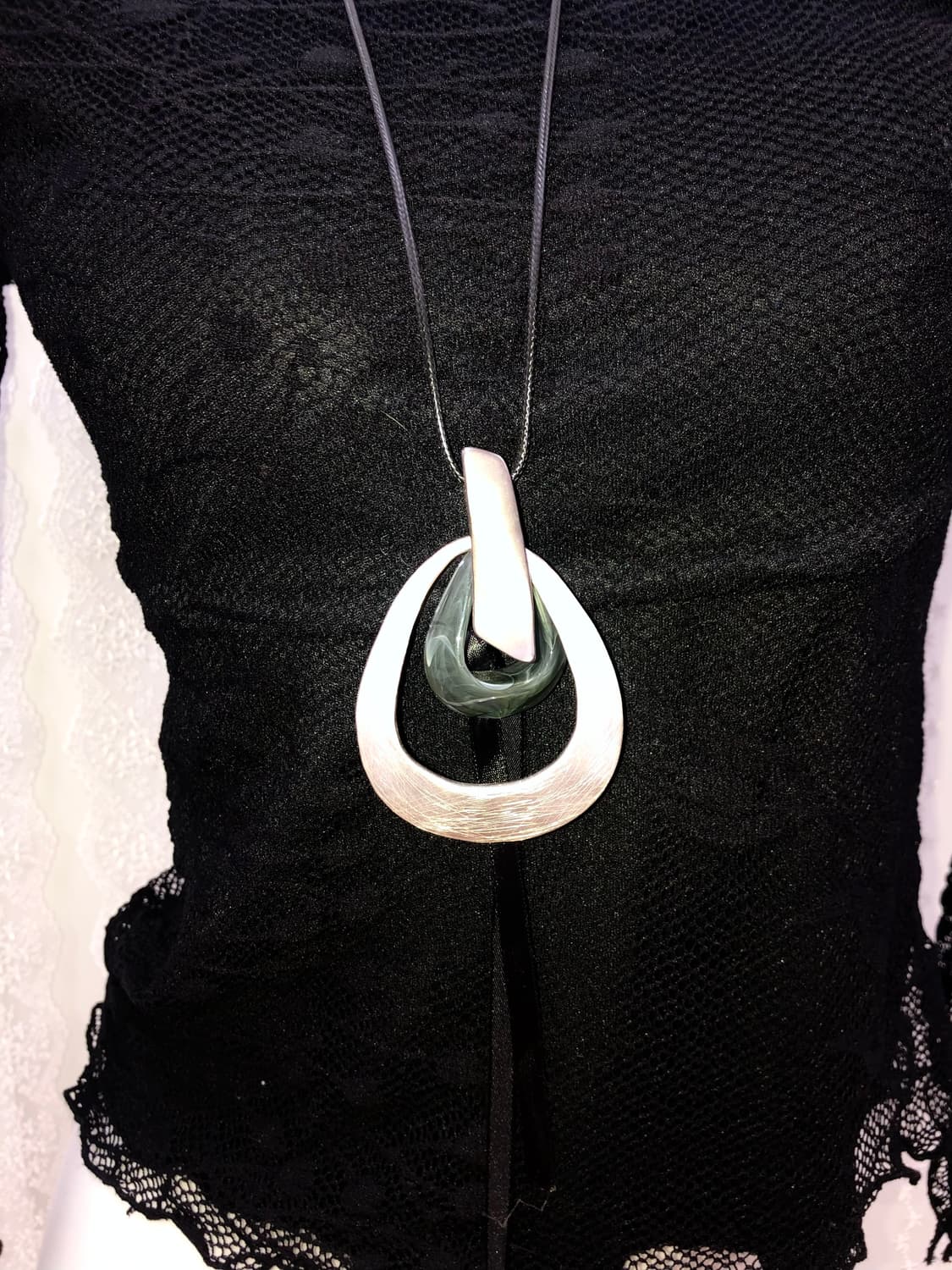 silver  blue-green necklace 상품이미지1