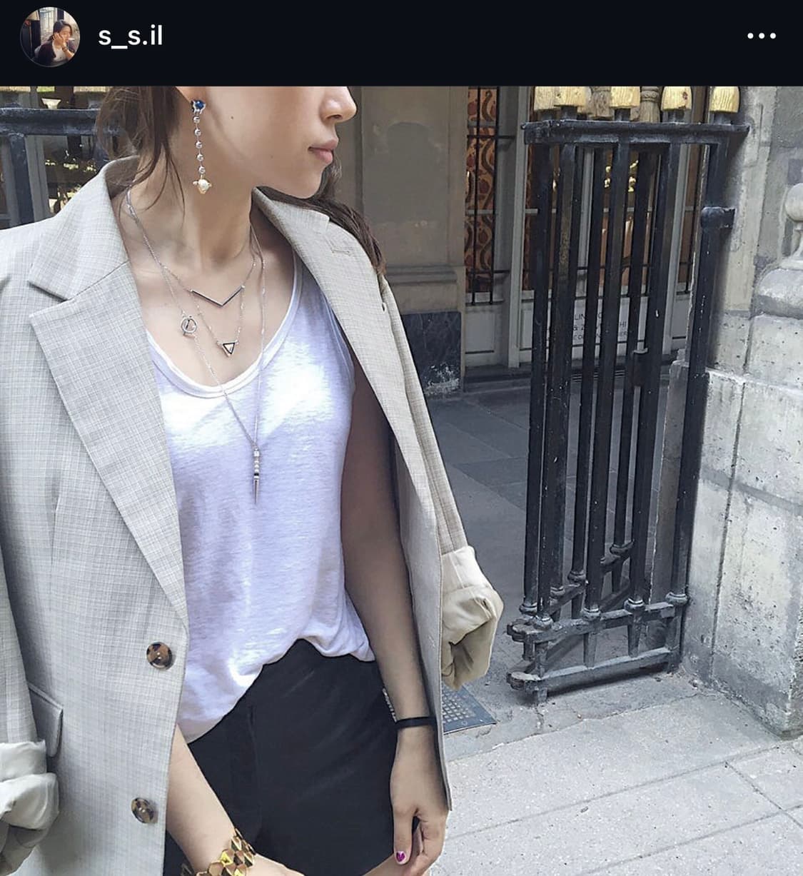 에스실 V쉐입 삼각 목걸이 상품이미지5