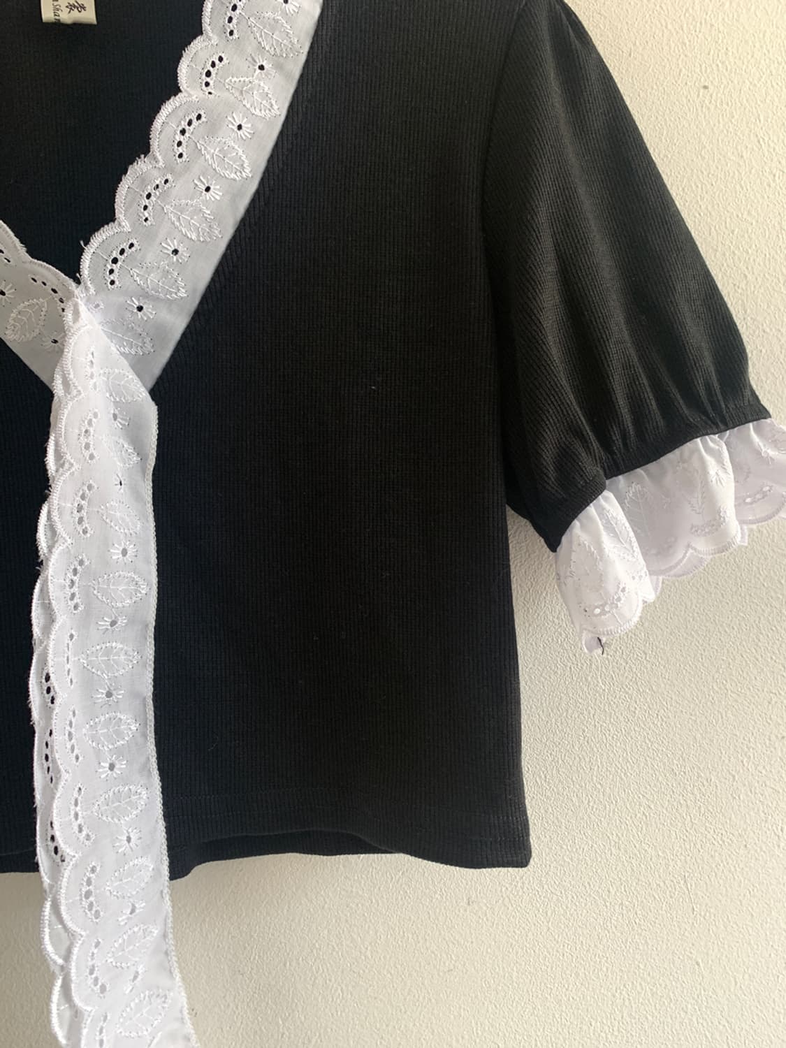 Lace tie blouse t 상품이미지5