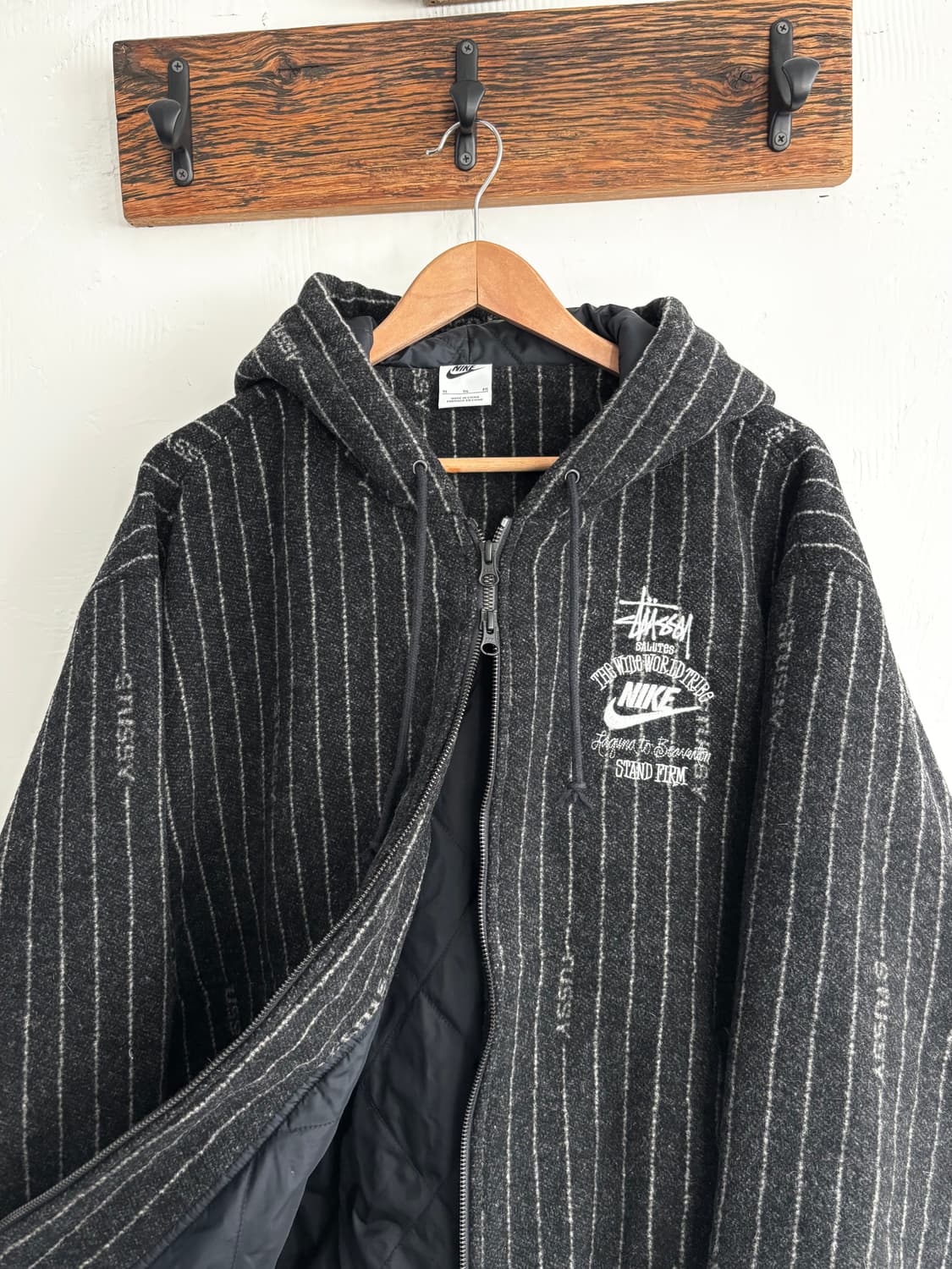 Nike x Stussy 나이키 x 스투시 NRG 스트라이프 울 후드자켓 상품이미지4