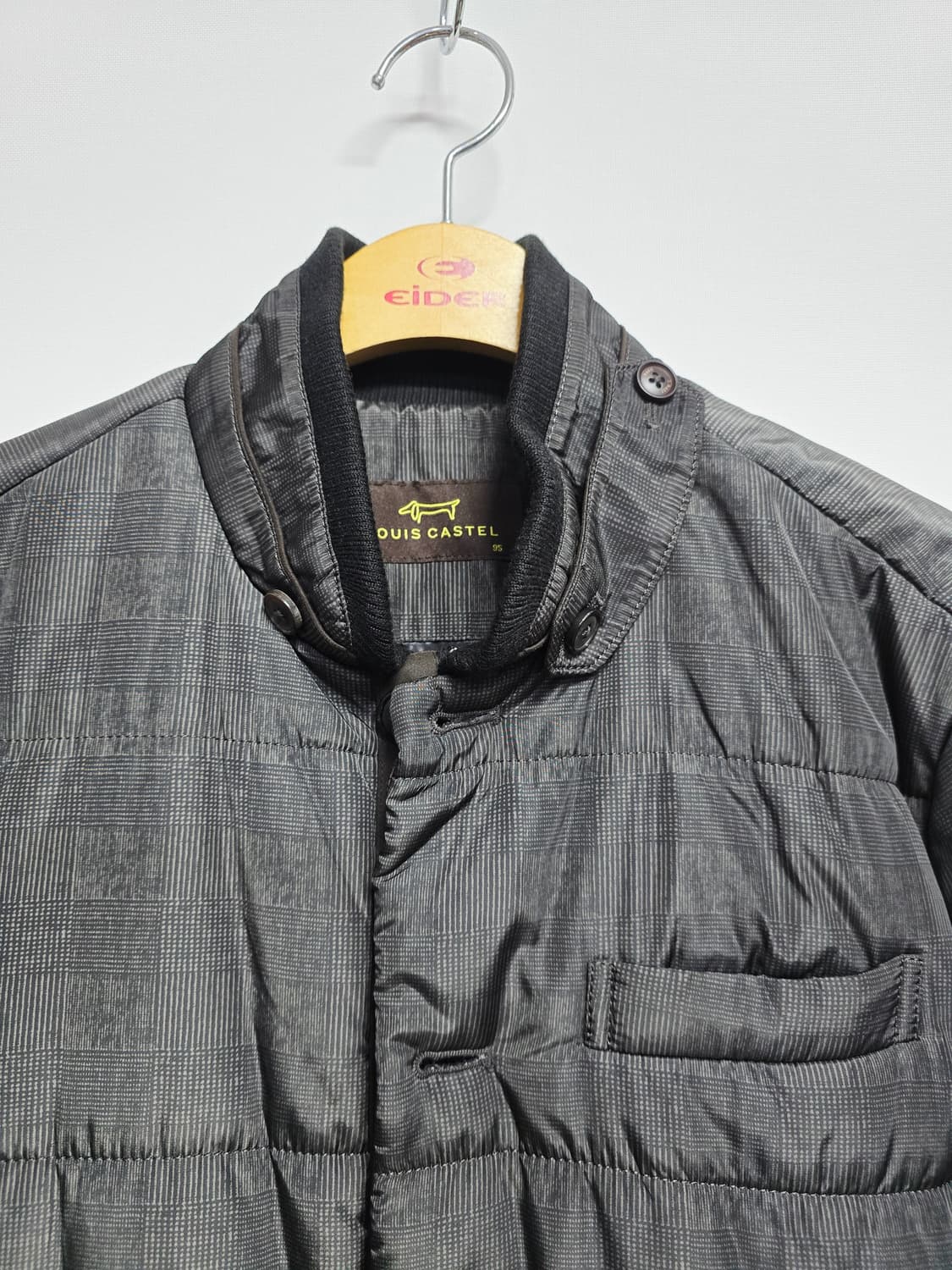 루이까스텔 퀼팅 자켓 그레이체크95 상품이미지2