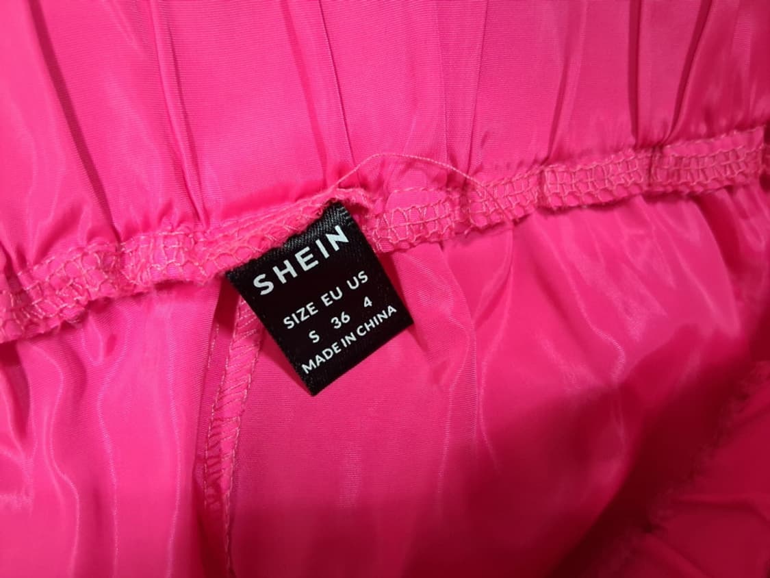 Shein 핫핑크 벨트 카고 조거팬츠 바람막이 소재 26까지  새옷상태  상품이미지8