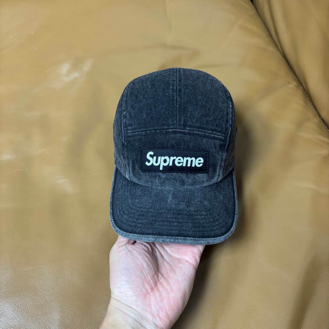 Supreme 슈프림 23ss 워시드 데님 블랙 캠프캡 모자 Denim 상품이미지3