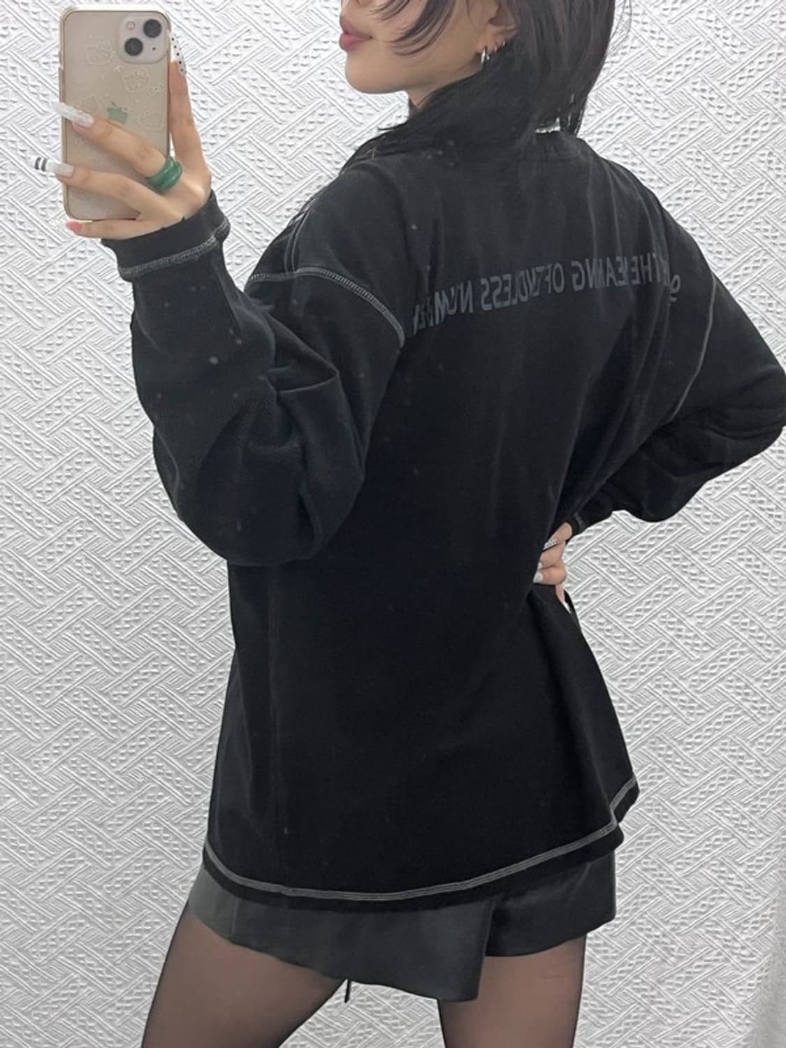 9999아카이브 스트릿 펑크 스켈레톤 레이어드 롱슬리브 2 C10914 상품이미지2